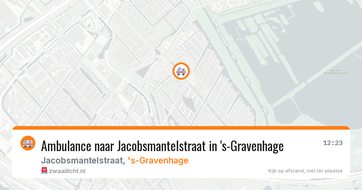 Ambulance naar Jacobsmantelstraat in 's-Gravenhage — 31 jul 2026