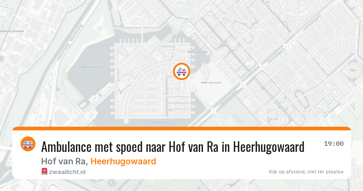 Ambulance met spoed naar Hof van Ra in Heerhugowaard — 22 apr 2026