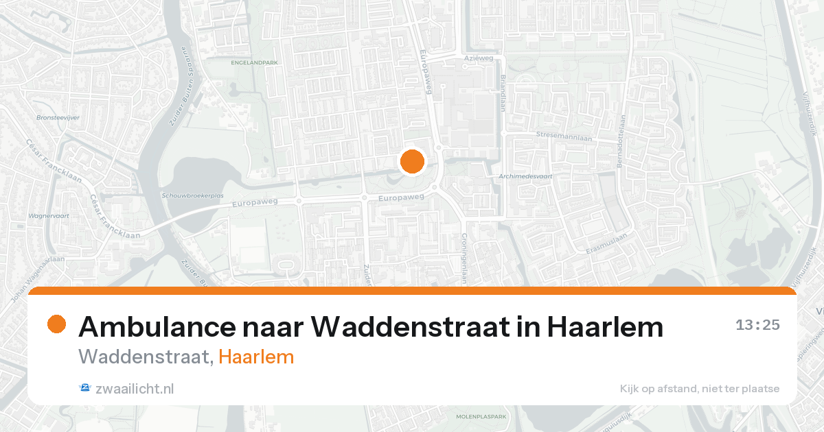 Ambulance naar Waddenstraat in Haarlem — 20 aug 2026