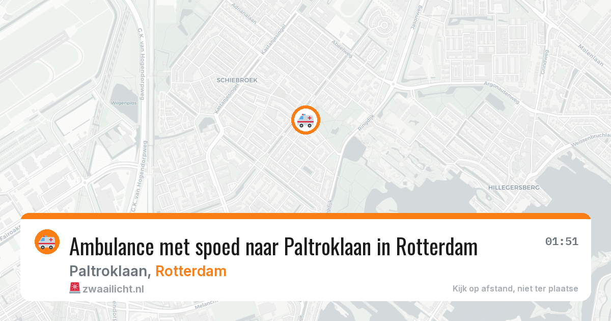 Ambulance met spoed naar Paltroklaan in Rotterdam — 4 apr 2026