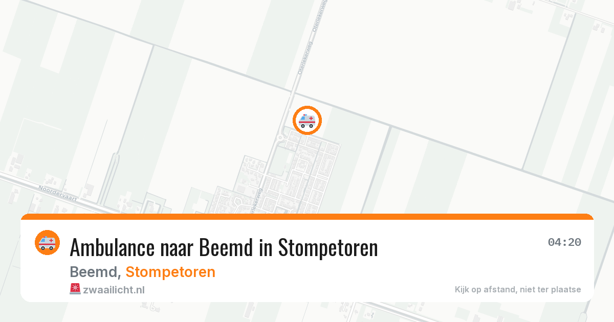 Ambulance naar Beemd in Stompetoren — 29 mrt 2026