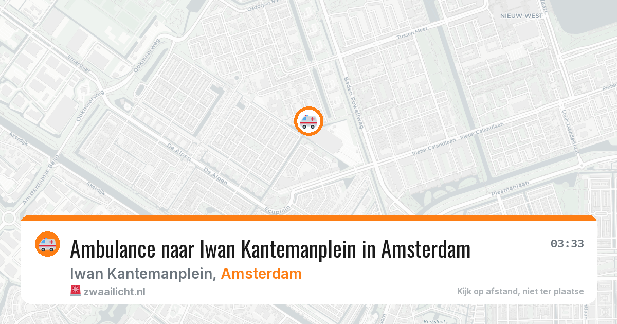 Ambulance naar Iwan Kantemanplein in Amsterdam — 6 mei 2026