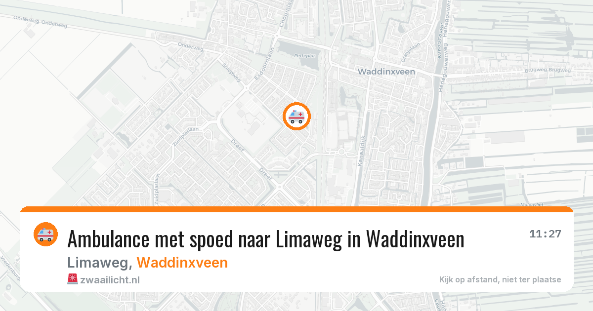 Ambulance met spoed naar Limaweg in Waddinxveen — 29 jan 2026
