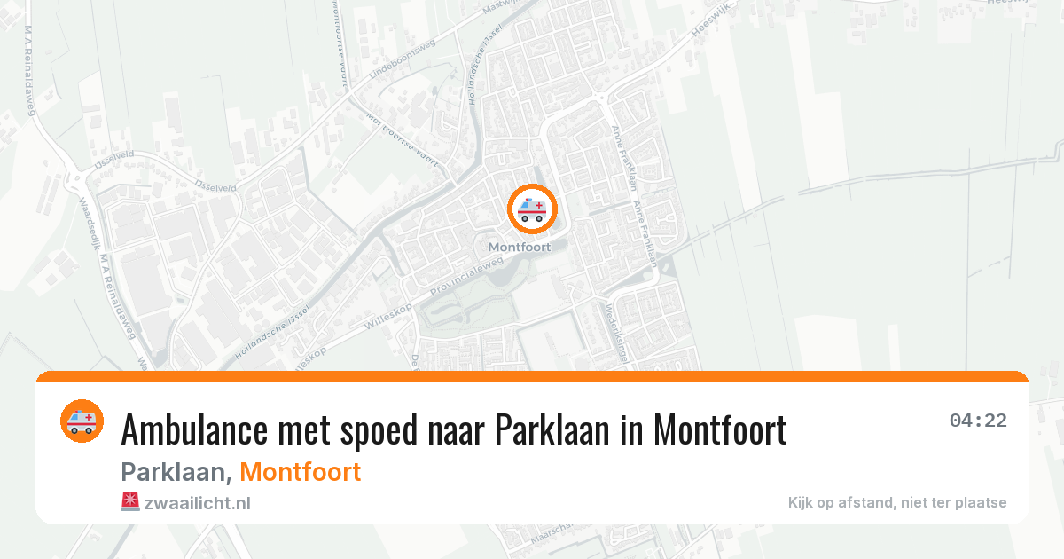 Ambulance met spoed naar Parklaan in Montfoort — 31 mei 2026