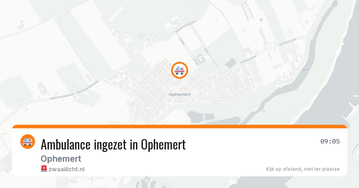 Ambulance ingezet in Ophemert — 30 jul 2026