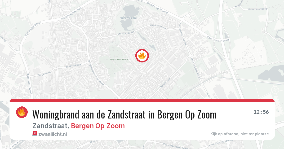Woningbrand aan de Zandstraat in Bergen Op Zoom — 18 mei 2026