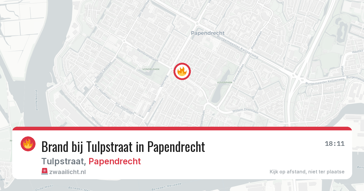 Brand bij Tulpstraat in Papendrecht — 8 jun 2026