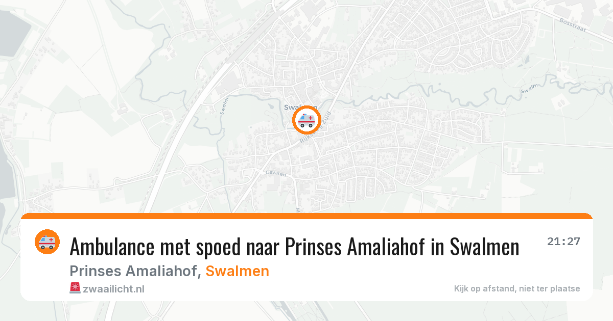Ambulance met spoed naar Prinses Amaliahof in Swalmen — 25 jul 2026
