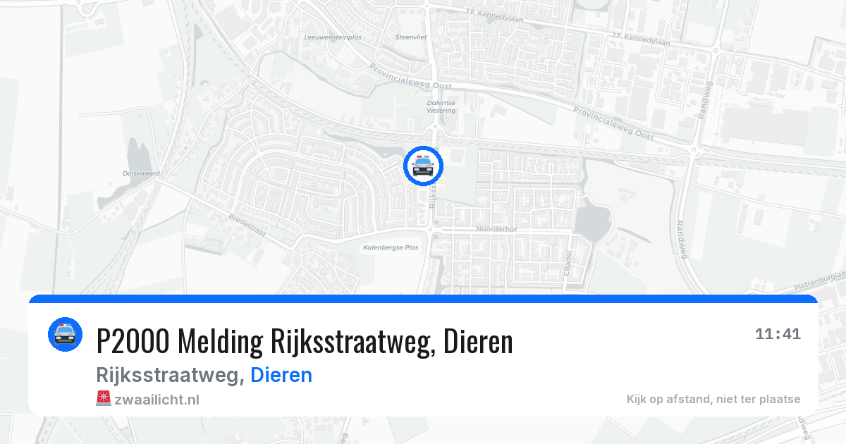 P2000 Melding Rijksstraatweg, Dieren — 1 aug 2026