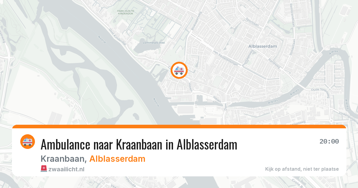 Ambulance naar Kraanbaan in Alblasserdam — 3 jul 2026
