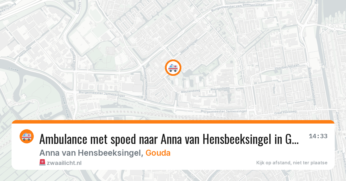 Ambulance met spoed naar Anna van Hensbeeksingel in Gouda — 21 mei 2026