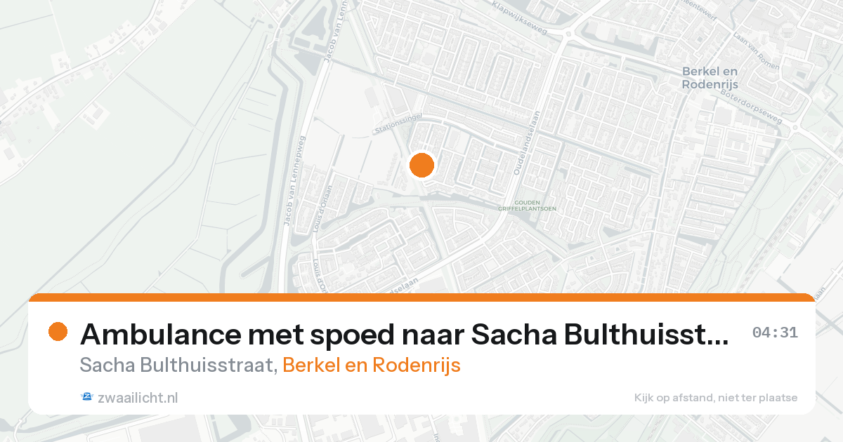 Ambulance met spoed naar Sacha Bulthuisstraat in Berkel en Rodenrijs — 13 jul 2026