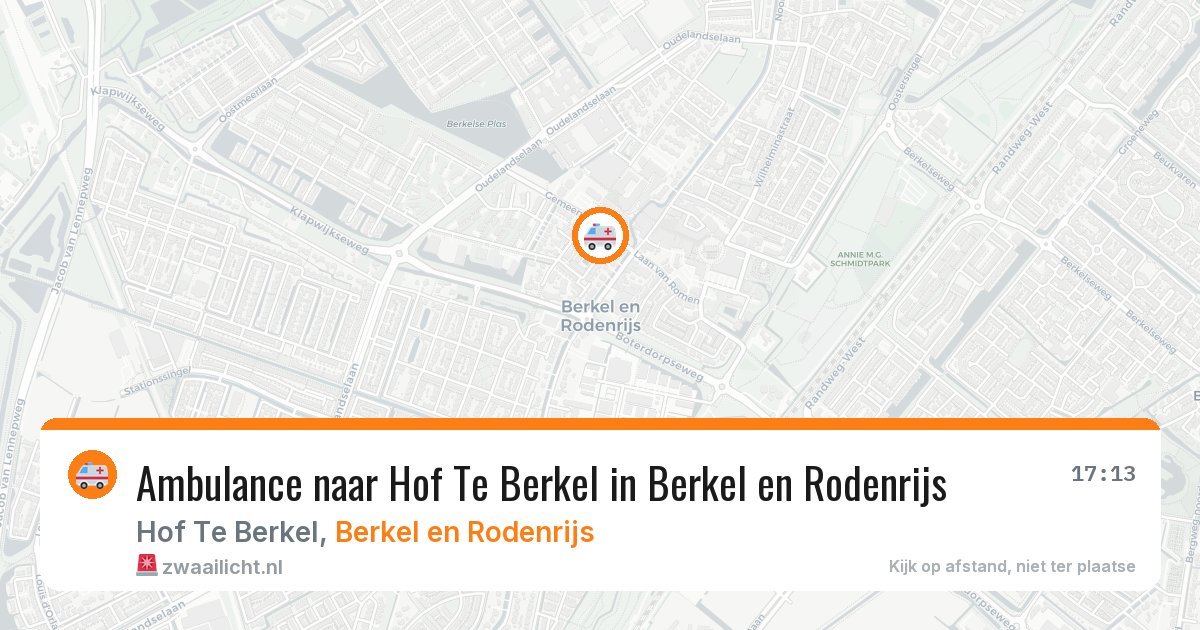 Ambulance naar Hof Te Berkel in Berkel en Rodenrijs — 17 jun 2026