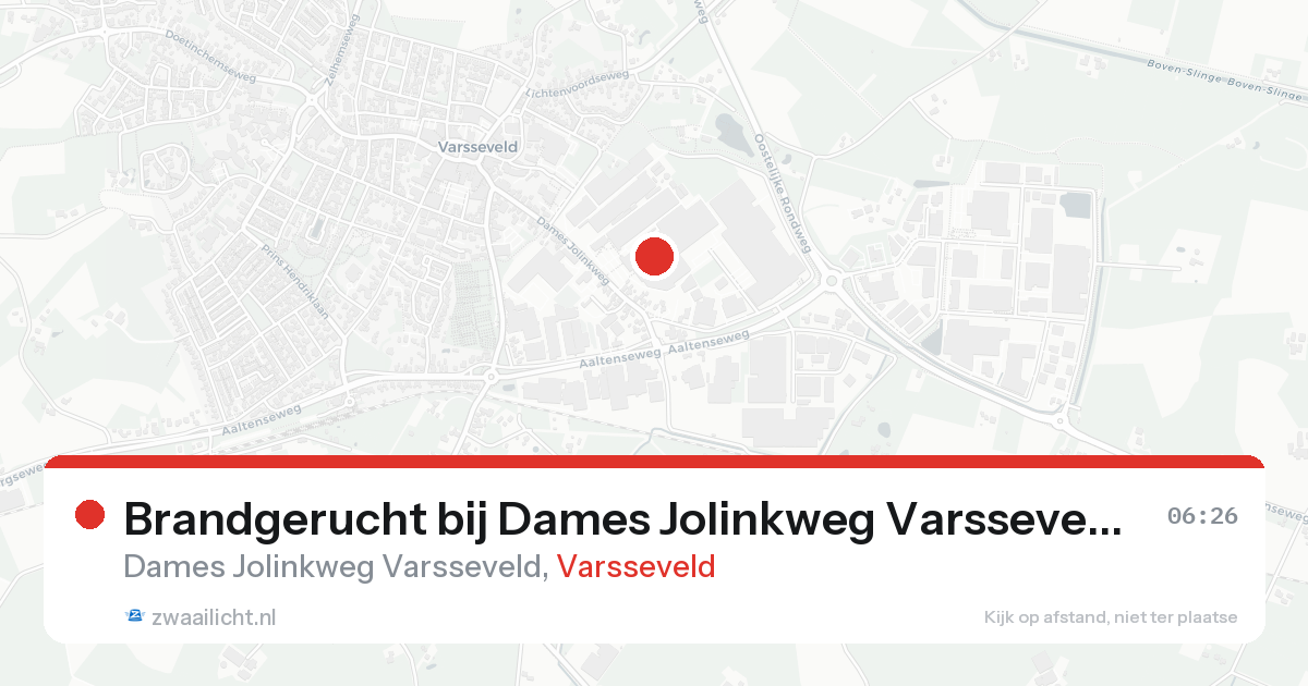 Brandgerucht bij Dames Jolinkweg Varsseveld in Varsseveld — 22 mrt 2026