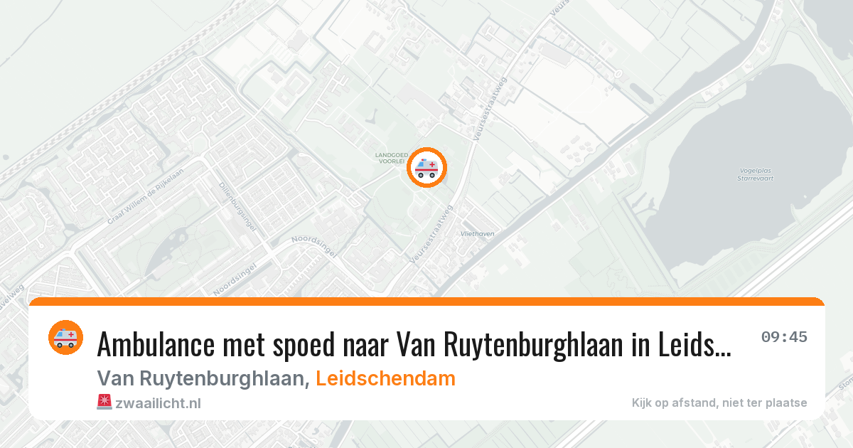 Ambulance met spoed naar Van Ruytenburghlaan in Leidschendam — 10 mei 2026