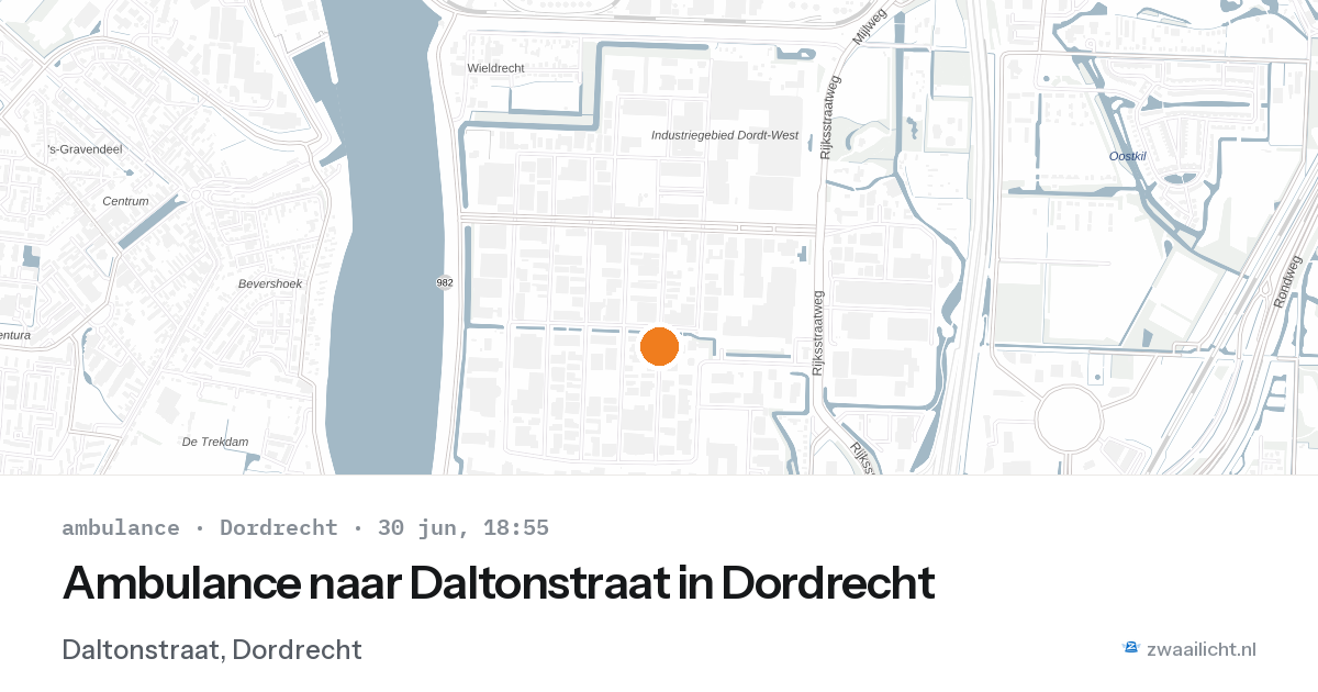 Ambulance naar Daltonstraat in Dordrecht — 30 jun 2026