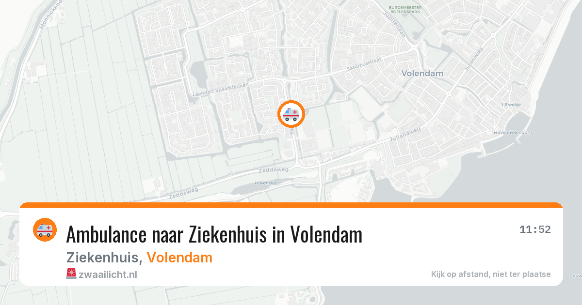 Ambulance naar Ziekenhuis in Volendam — 27 jul 2026