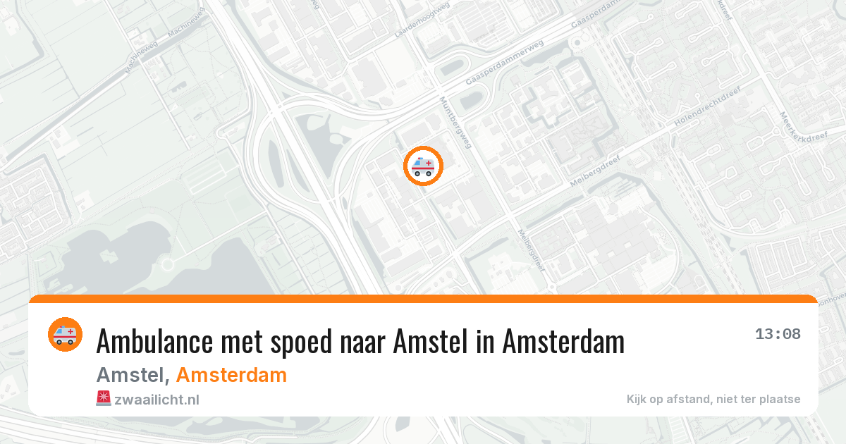 Ambulance met spoed naar Amstel in Amsterdam — 9 mei 2026