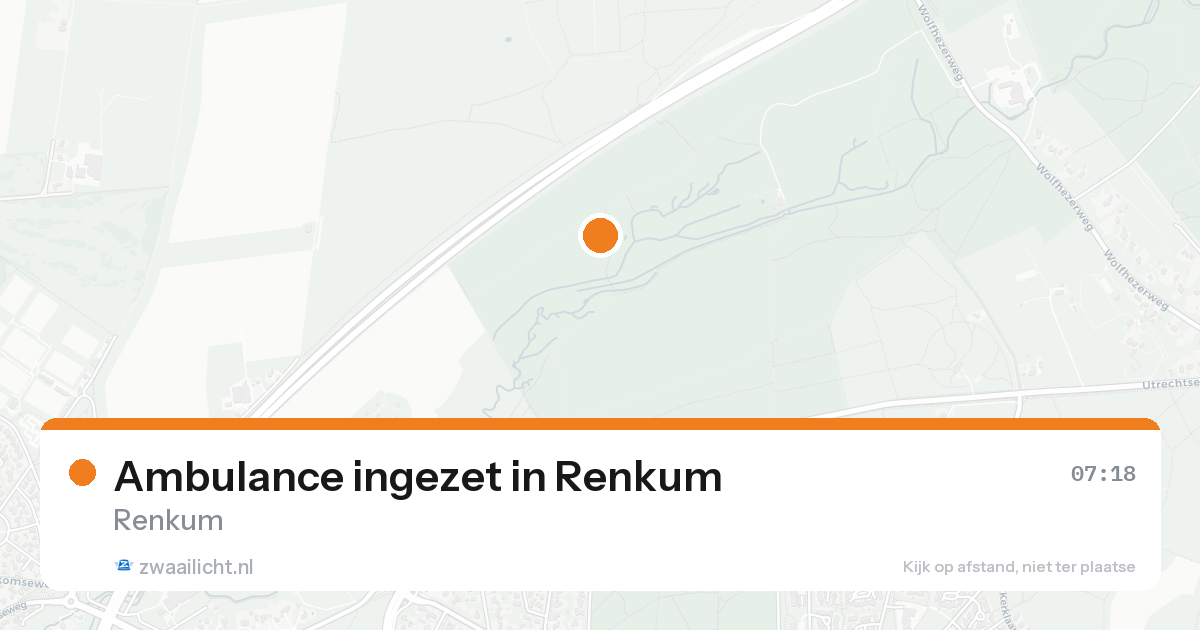 Ambulance ingezet in Renkum — 14 aug 2026