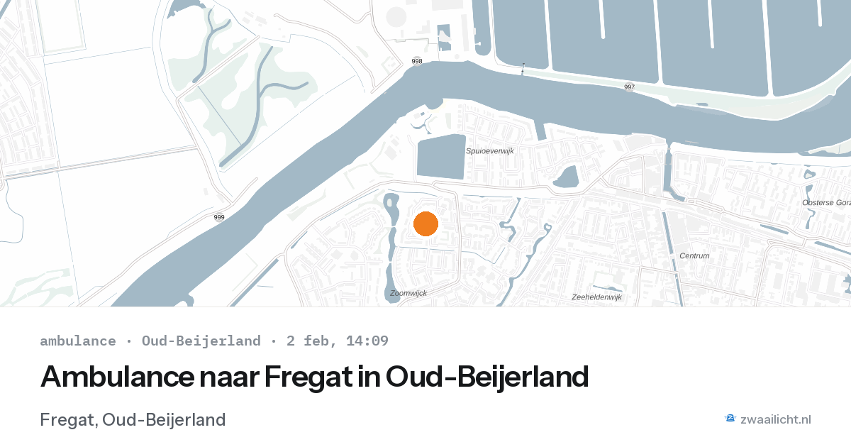 Ambulance naar Fregat in Oud-Beijerland — 2 feb 2026