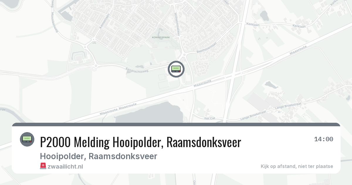P2000 Melding Hooipolder, Raamsdonksveer — 22 mrt 2026