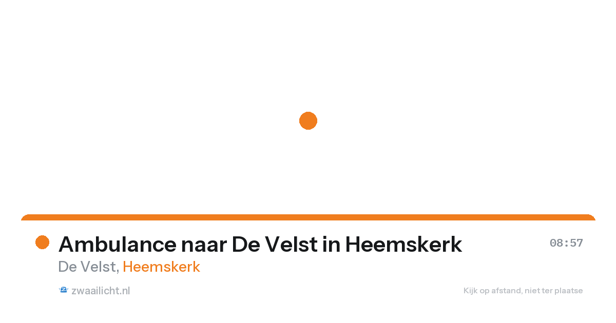 Ambulance naar De Velst in Heemskerk — 24 aug 2026
