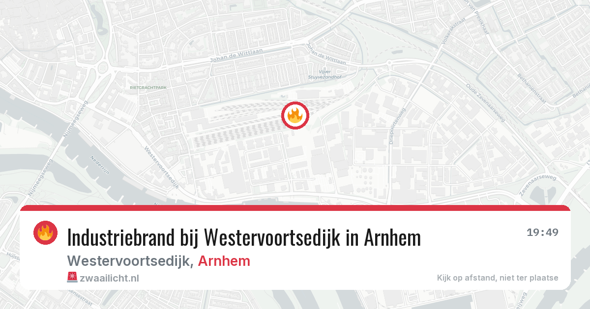 Industriebrand bij Westervoortsedijk in Arnhem — 13 feb 2026
