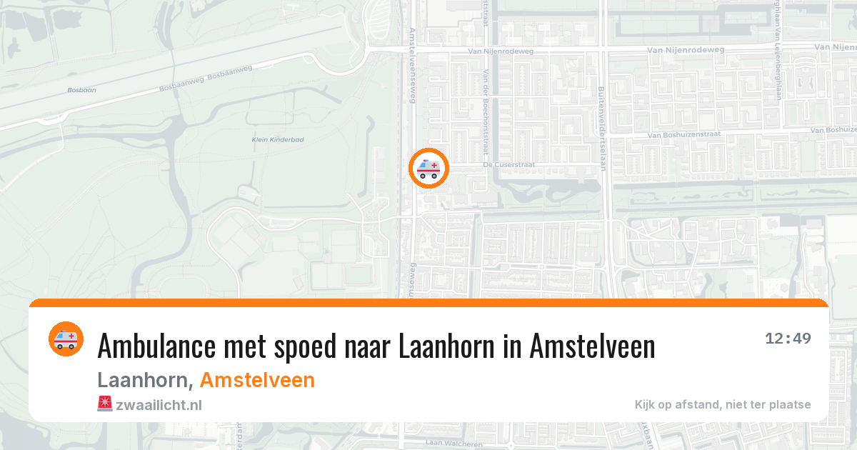 Ambulance met spoed naar Laanhorn in Amstelveen — 13 jun 2026