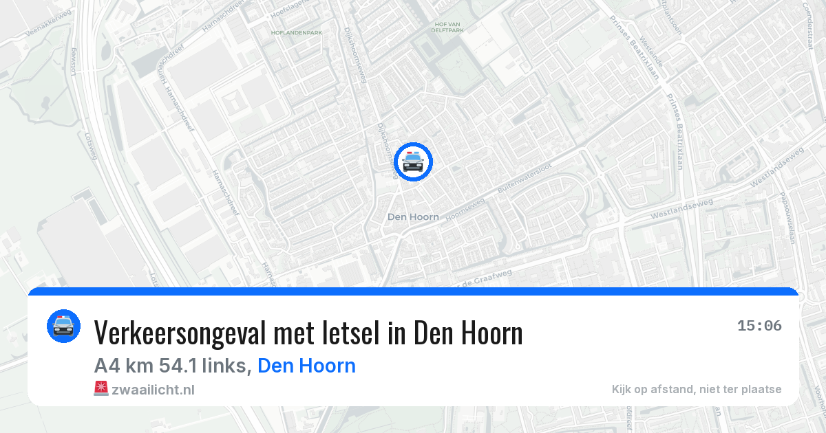 Verkeersongeval met letsel in Den Hoorn — 7 apr 2026