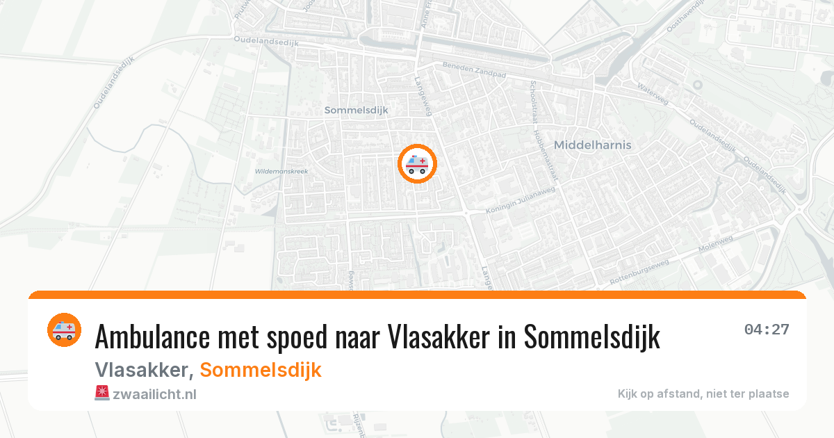 Ambulance met spoed naar Vlasakker in Sommelsdijk — 9 feb 2026