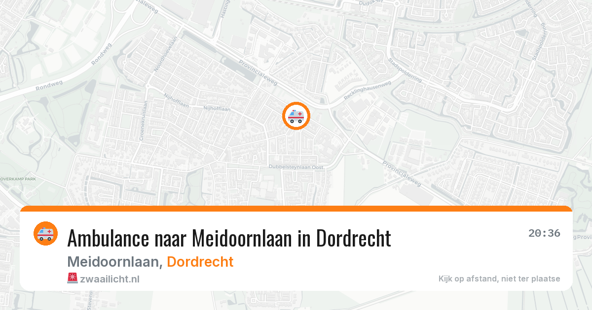 Ambulance naar Meidoornlaan in Dordrecht — 21 mrt 2026
