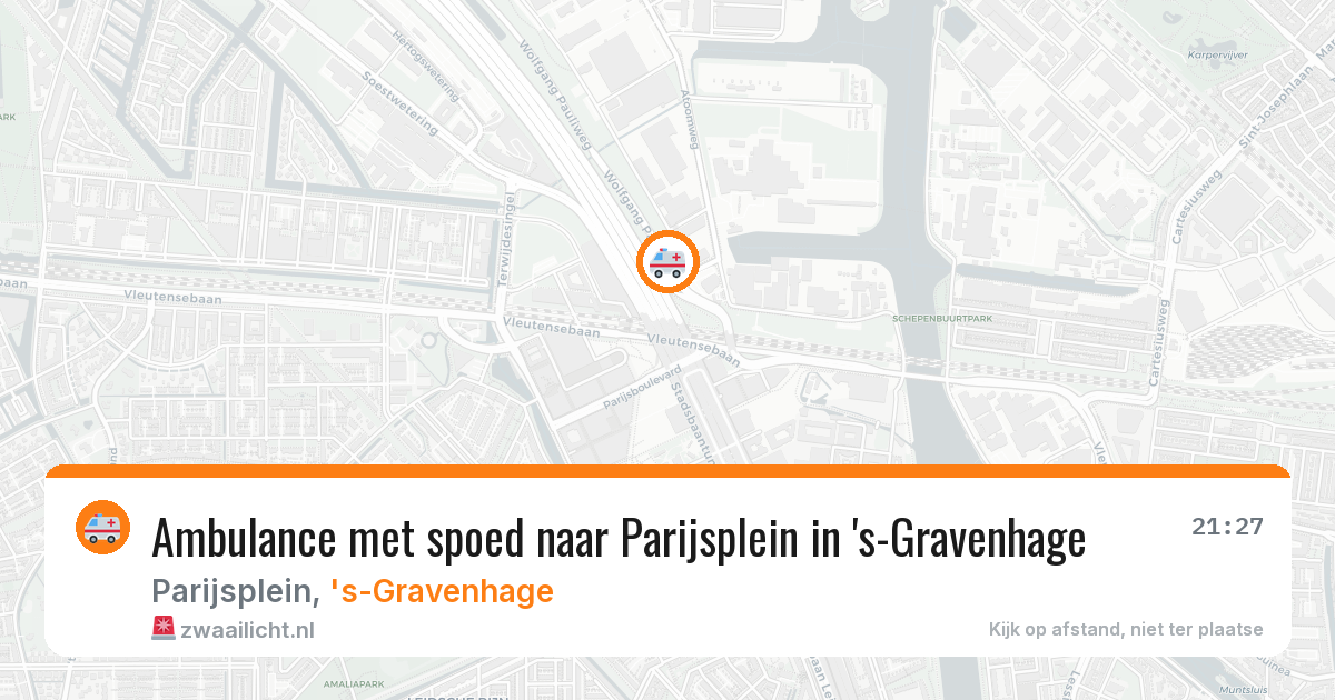 Ambulance met spoed naar Parijsplein in 's-Gravenhage — 15 mrt 2026
