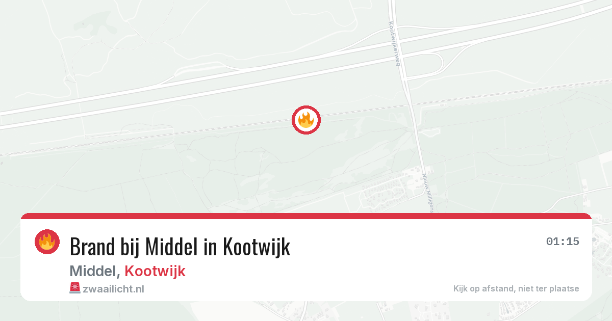 Brand bij Middel in Kootwijk — 31 jul 2026