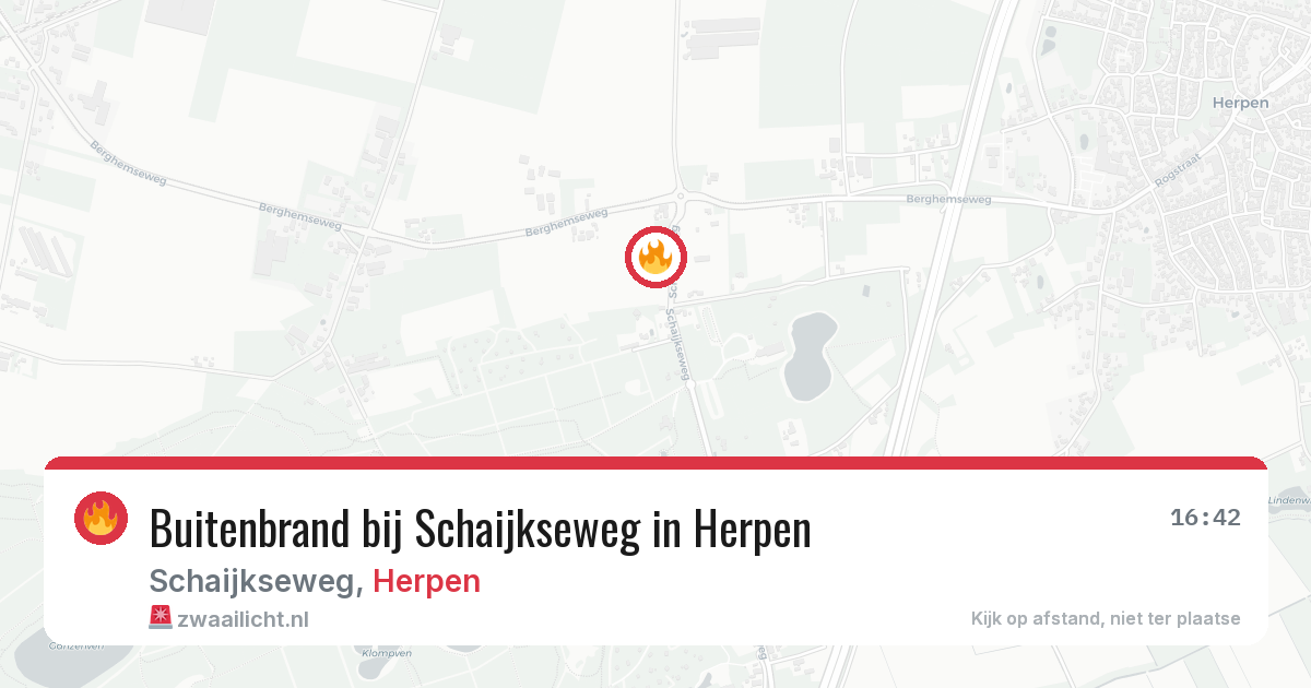 Buitenbrand bij Schaijkseweg in Herpen — 24 mrt 2026