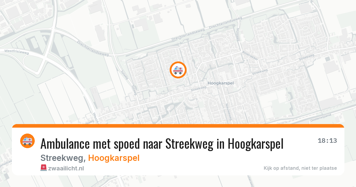 Ambulance met spoed naar Streekweg in Hoogkarspel — 23 jun 2026