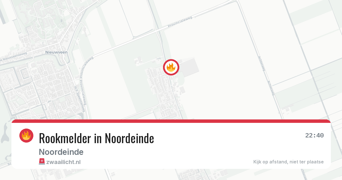 Rookmelder in Noordeinde — 3 aug 2026