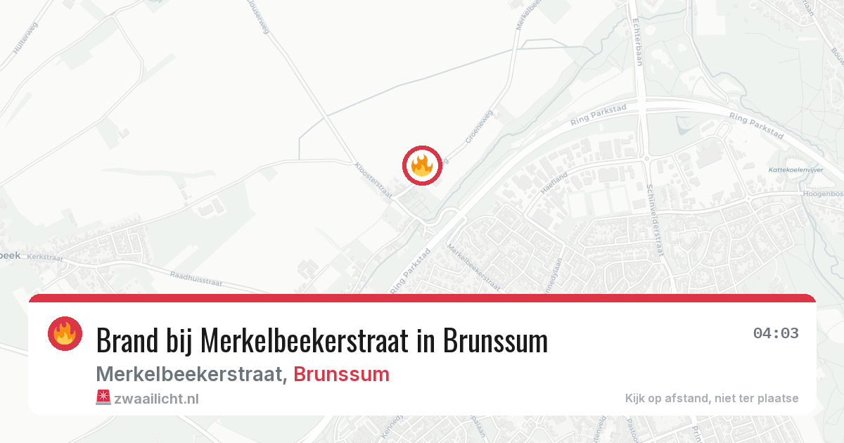 Brand bij Merkelbeekerstraat in Brunssum — 18 jun 2026
