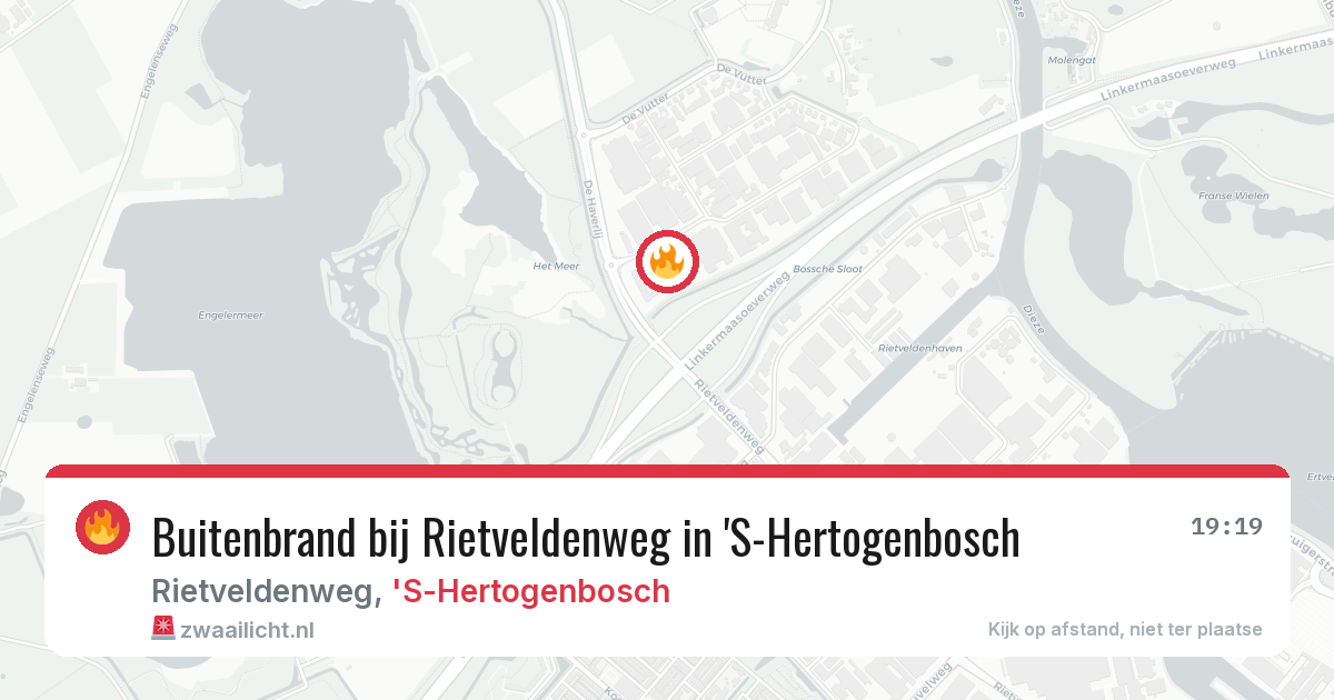 Buitenbrand bij Rietveldenweg in 'S-Hertogenbosch — 26 mei 2026