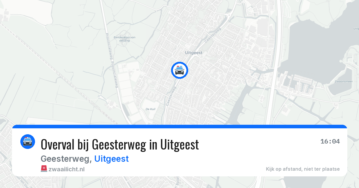 Overval bij Geesterweg in Uitgeest — 14 jun 2026