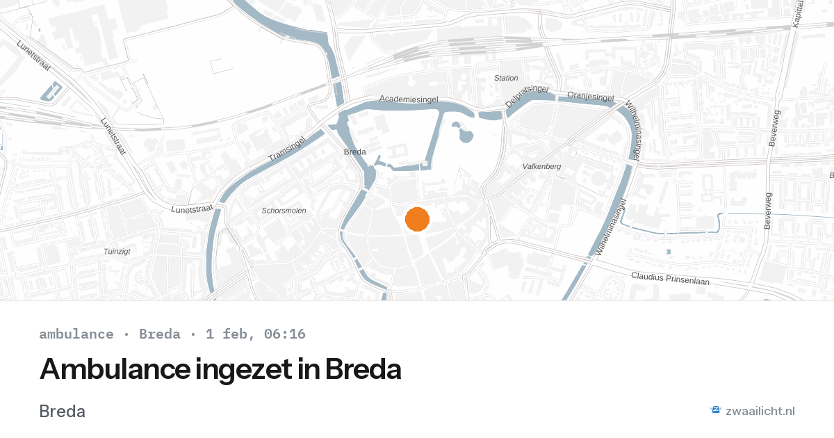 Ambulance ingezet in Breda — 1 feb 2026