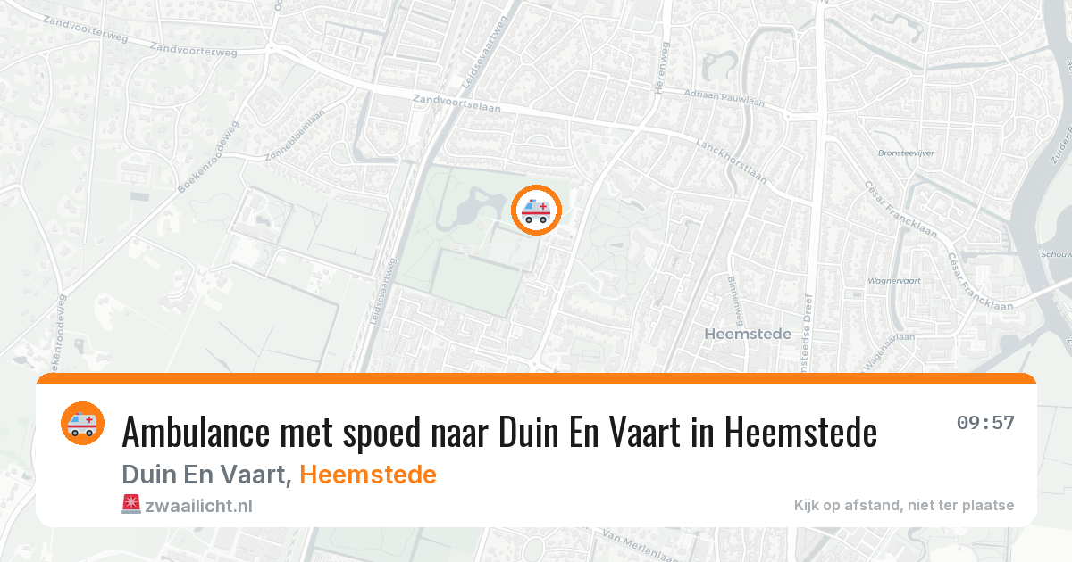 Ambulance met spoed naar Duin En Vaart in Heemstede — 13 jun 2026