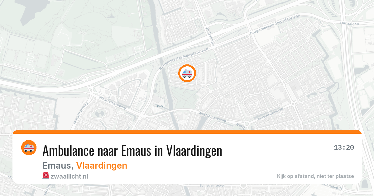 Ambulance naar Emaus in Vlaardingen — 1 jul 2026