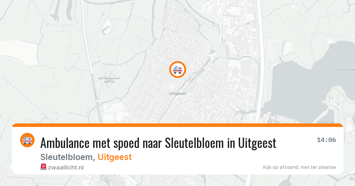 Ambulance met spoed naar Sleutelbloem in Uitgeest — 23 mrt 2026