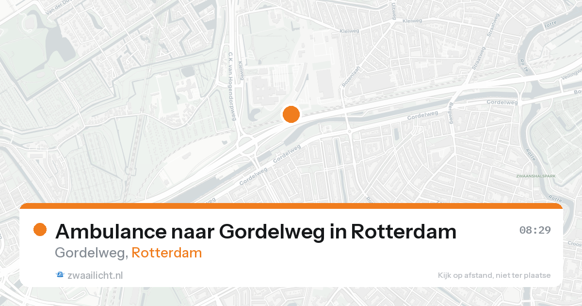 Ambulance naar Gordelweg in Rotterdam — 24 aug 2026