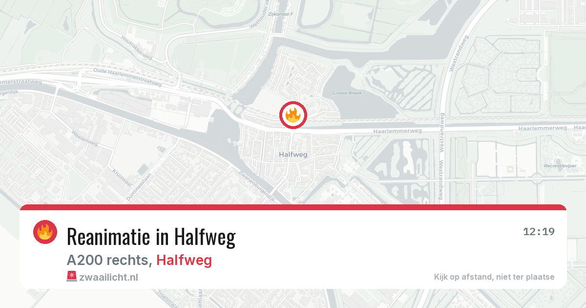 Reanimatie in Halfweg — 21 mrt 2026