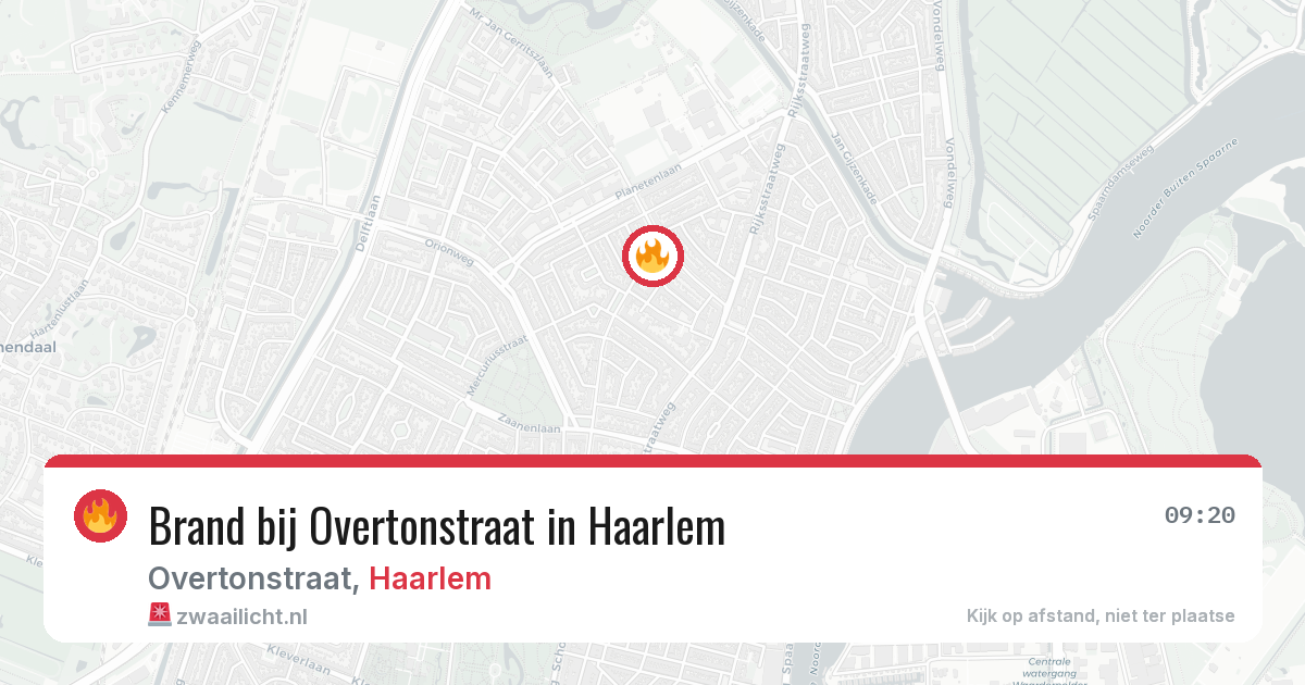 Brand bij Overtonstraat in Haarlem — 27 jun 2026