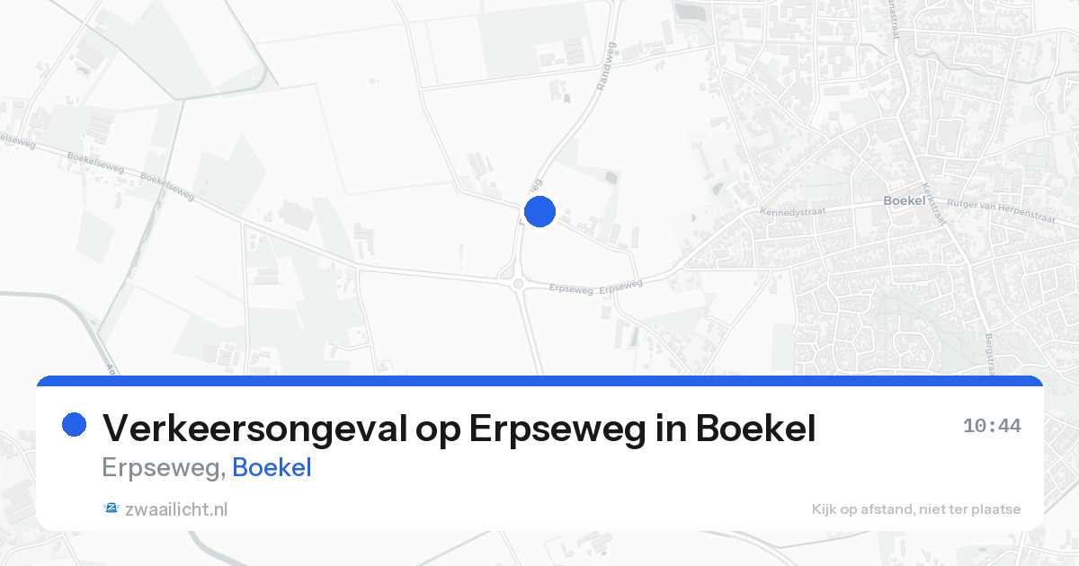 Verkeersongeval op Erpseweg in Boekel — 14 aug 2026