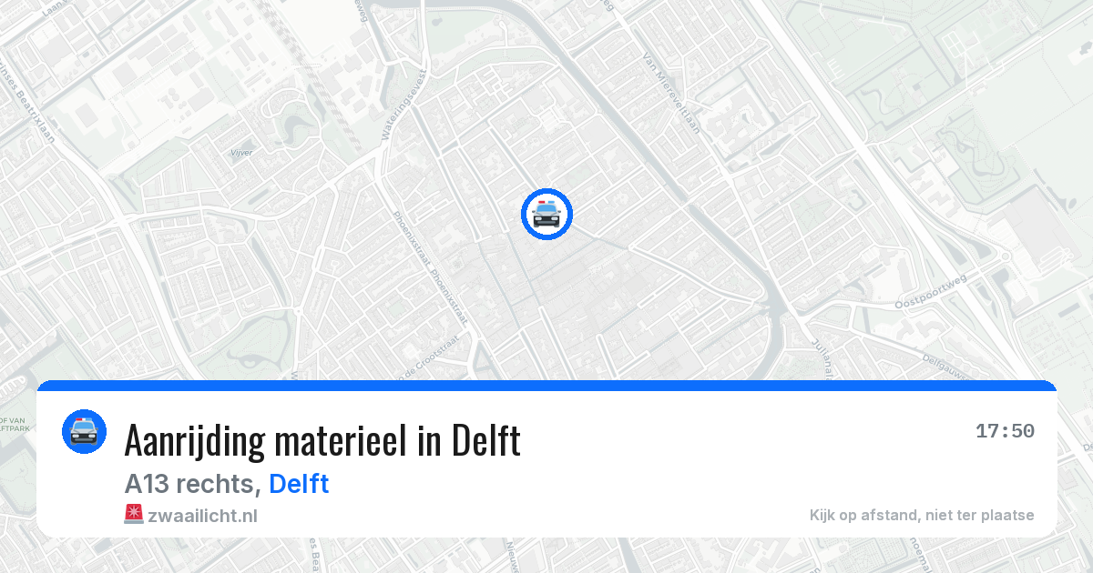 Aanrijding materieel in Delft — 28 mei 2026