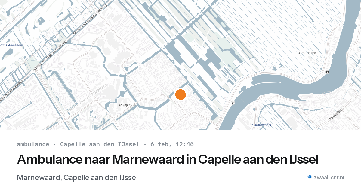 Ambulance naar Marnewaard in Capelle aan den IJssel — 6 feb 2026