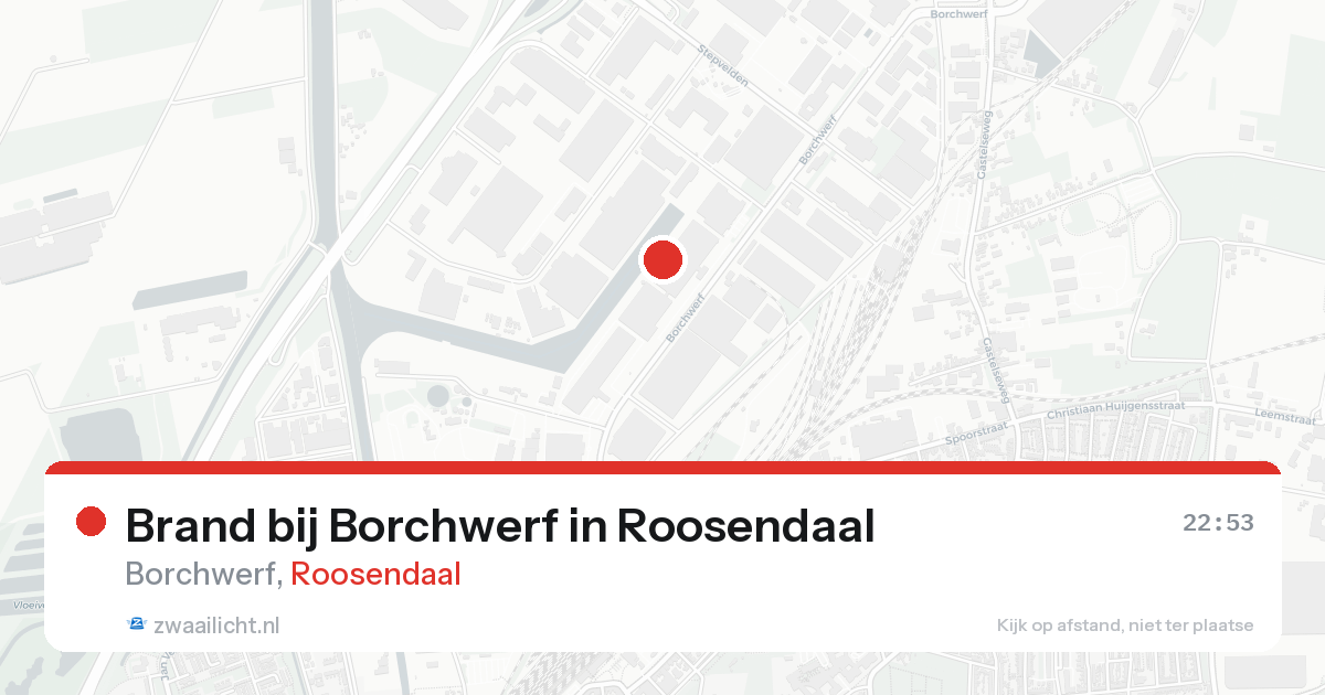 Brand bij Borchwerf in Roosendaal — 23 aug 2026